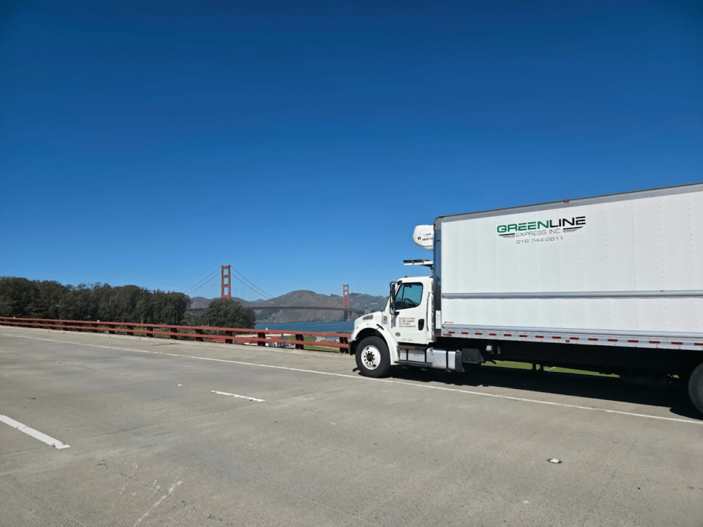 reefer ltl truck moving freight